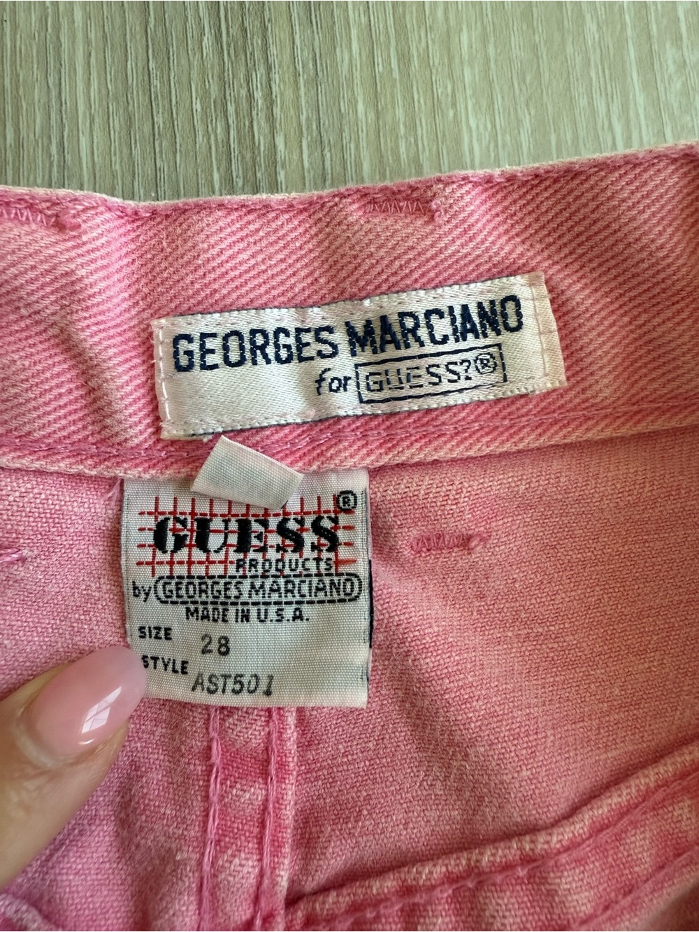 Vintage Guess by Marciano Pink Denim Mini Skirt - Picture 2 of 8